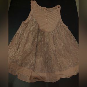 Ultra pink company - tank top, dusty pink/brown color